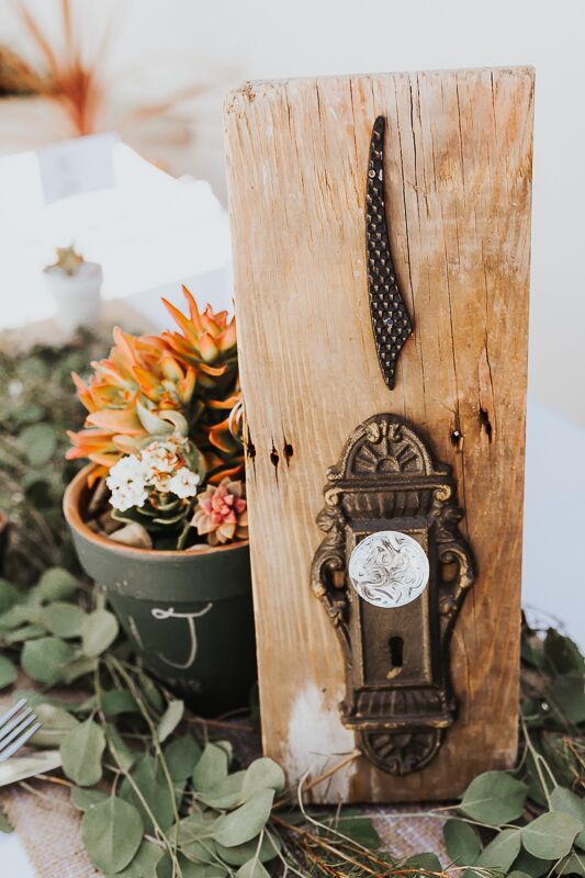 DIY Vintage Doorknob Table Numbers
