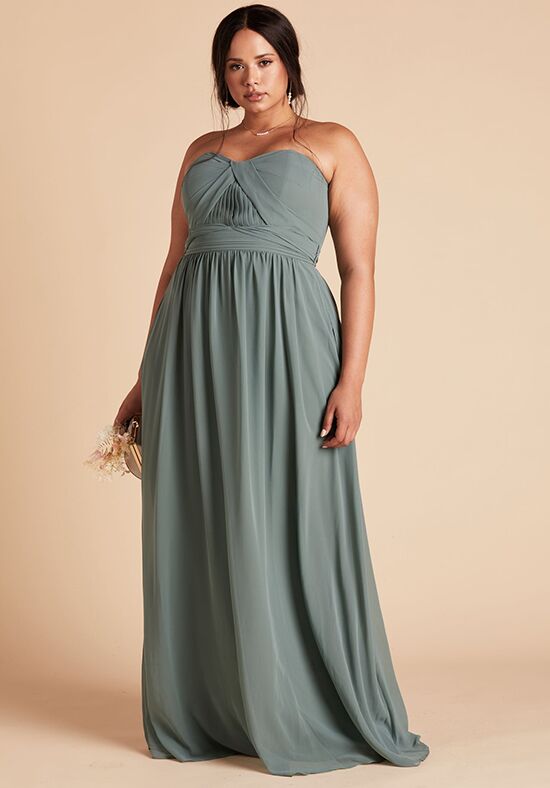 Birdy Grey Grace Convertible Dress Curve in Sea Glass Sweetheart Bridesmaid Dress - 1