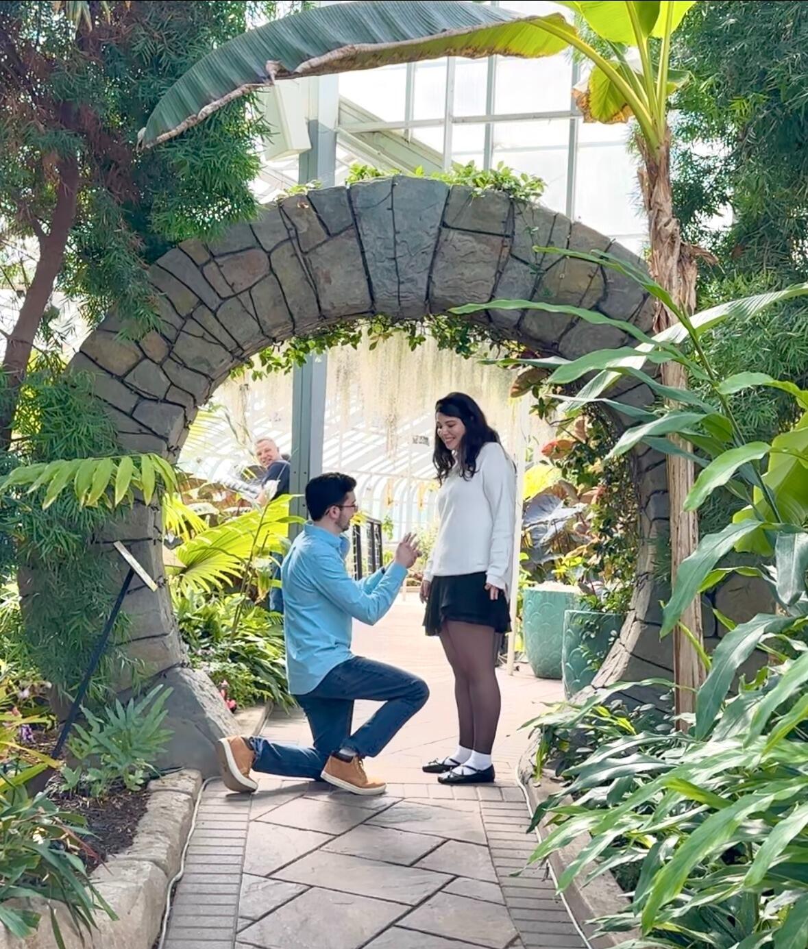 Proposal at the Botanical Gardens in Buffalo, NY