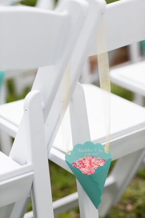 Pink Confetti-Filled Paper Cones