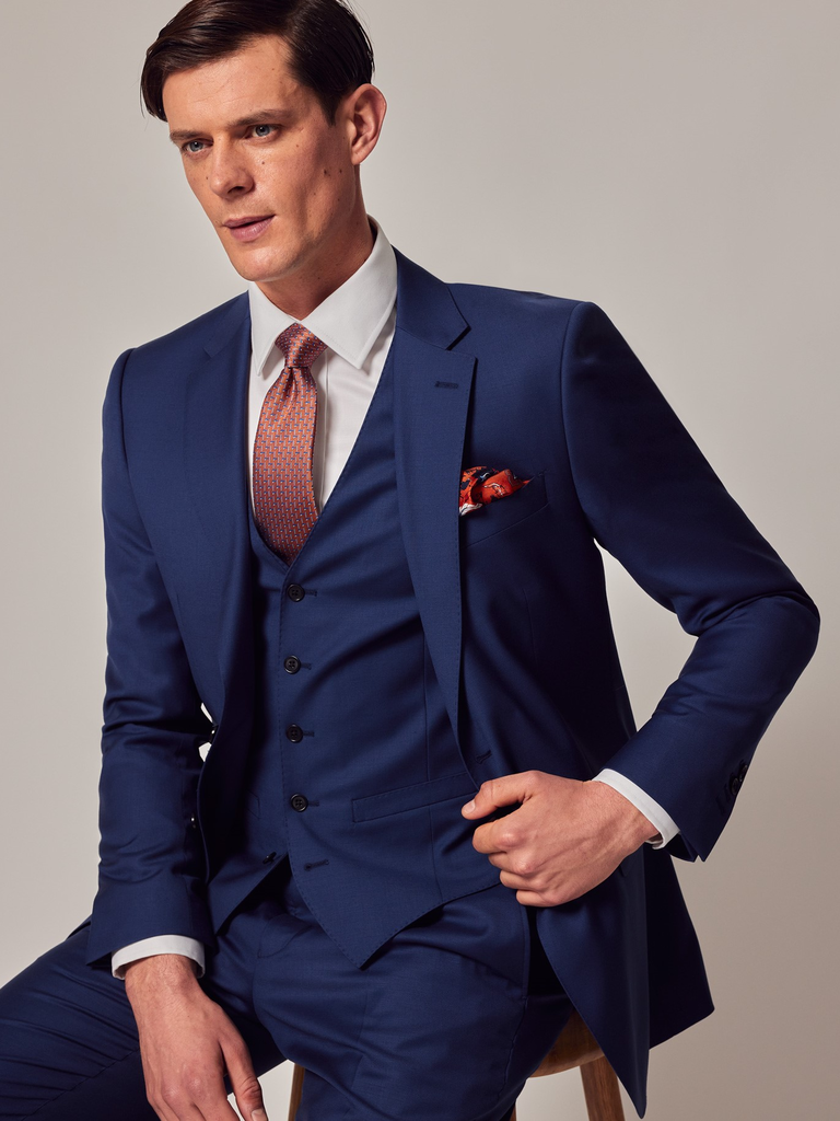 Royal Blue Suit by Hawes and Curtis for your wedding ceremony