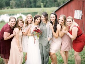 Mismatched Lace Bridesmaid Dresses