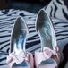 Light Pink Bridal Pumps with Bows