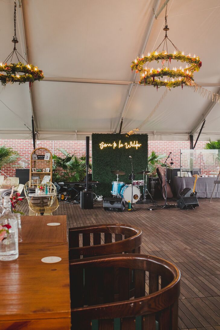 Eclectic Tented Reception on Rooftop at The Line Hotel in Washington, DC