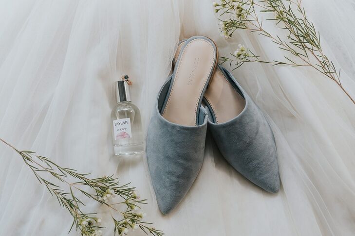 Modern, Casual Blue Flats for Bride