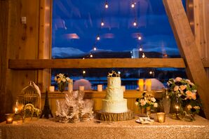 Glamorous Gold Cake Table Linens
