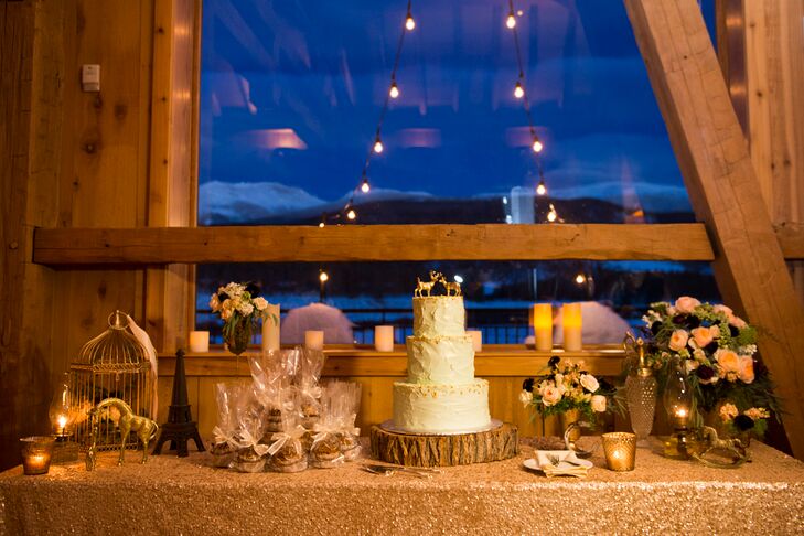 Glamorous Gold Cake Table Linens