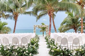 Beach Wedding With Floral Aisle Decor