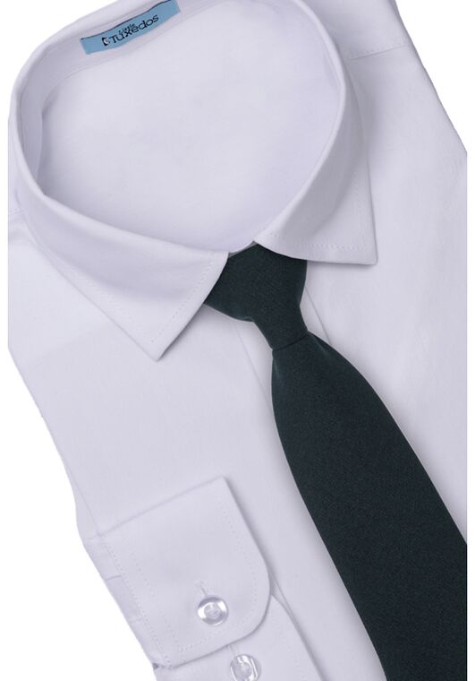 Little Tuxedos "Mason" Kids Hunter Green Suit (5-Piece Set) Flower Girl Dress and Ring Bearer Outfit - 3