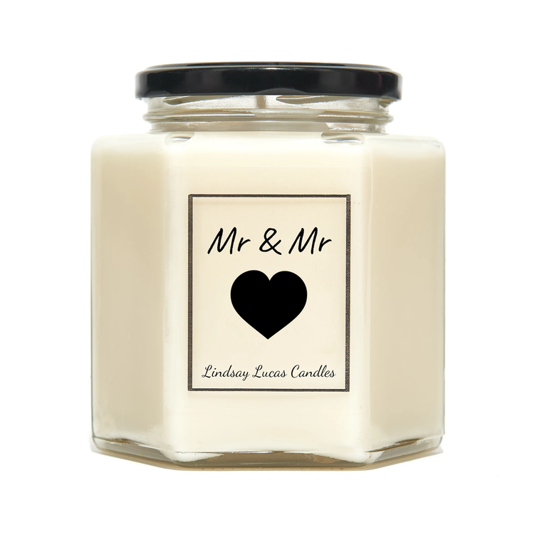 Natural candle from LindsayLucasCandles for the best Mr and Mr gifts