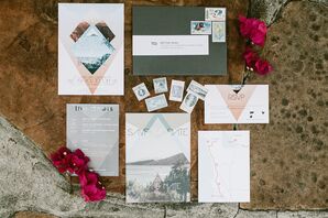 Sunset-Hued Invitation Suite