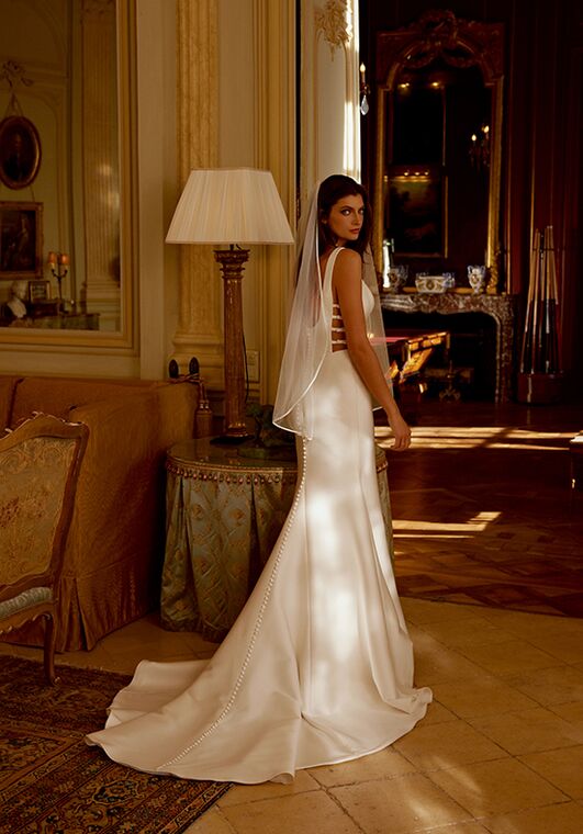 Justin Alexander Josie Fit-and-Flare Wedding Dress - 3