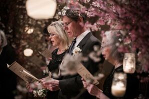 Mother and Father of the Bride with Programs at the Ceremony
