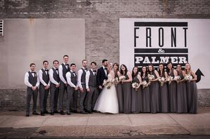 Wedding Party in Gray at Philadelphia Wedding