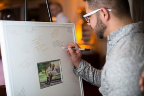 Framed Engagement Photo Guest Book