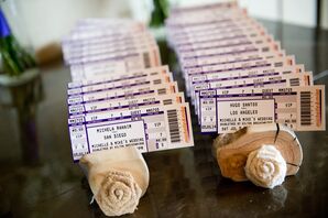 Concert Ticket-Inspired Escort Cards