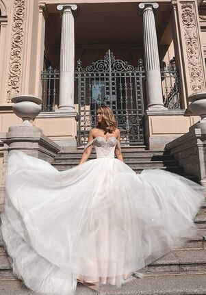 Olivia Bottega Off-the-Shoulder Shiny Wedding Dress Tolla A-Line Wedding Dress