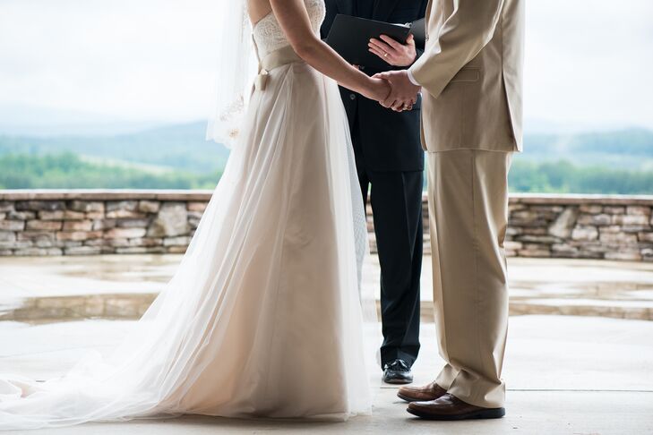 Rustic Champagne Tulle Wedding Gown