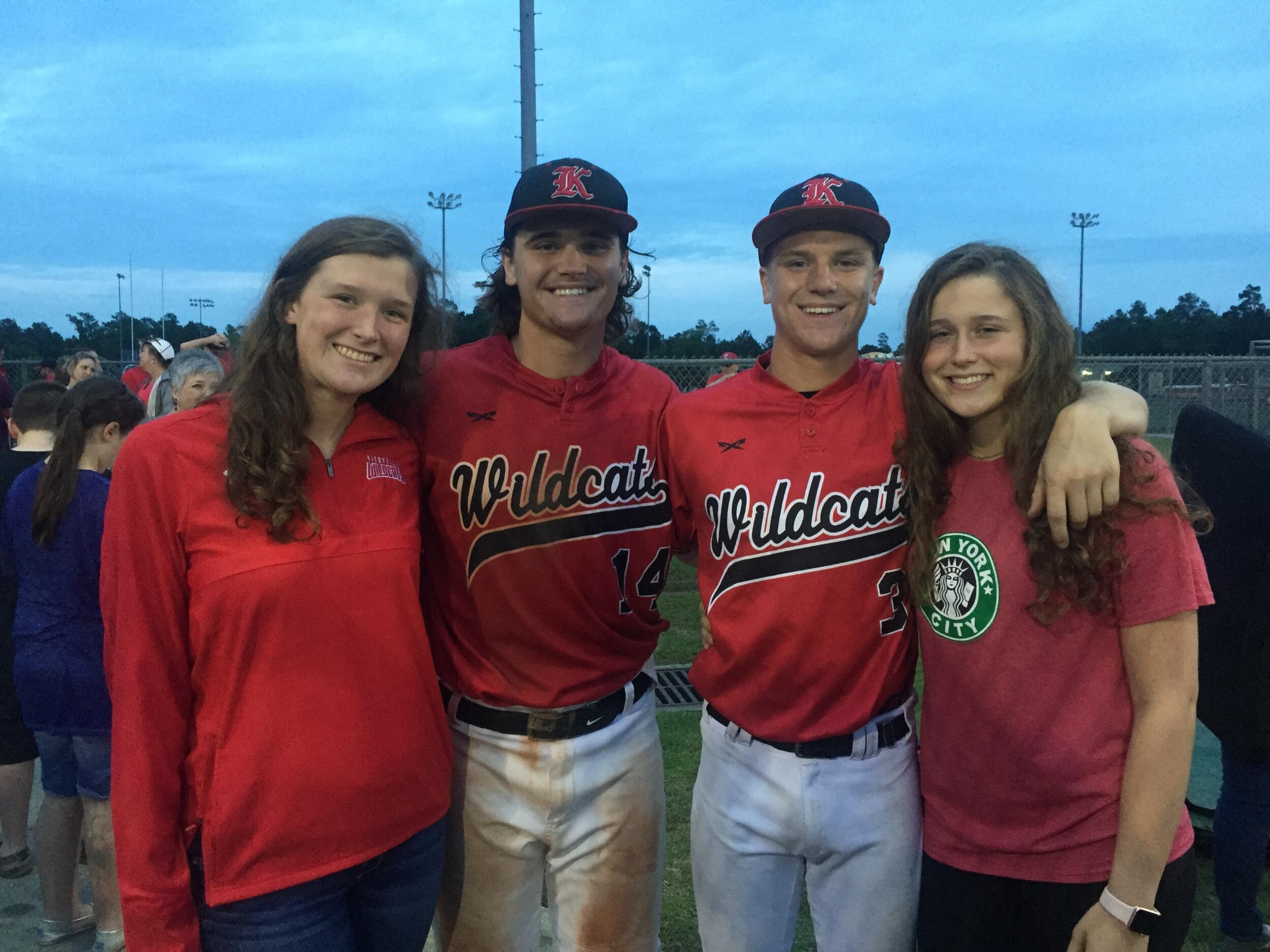 Watching Hunter & Luke's high school baseball!