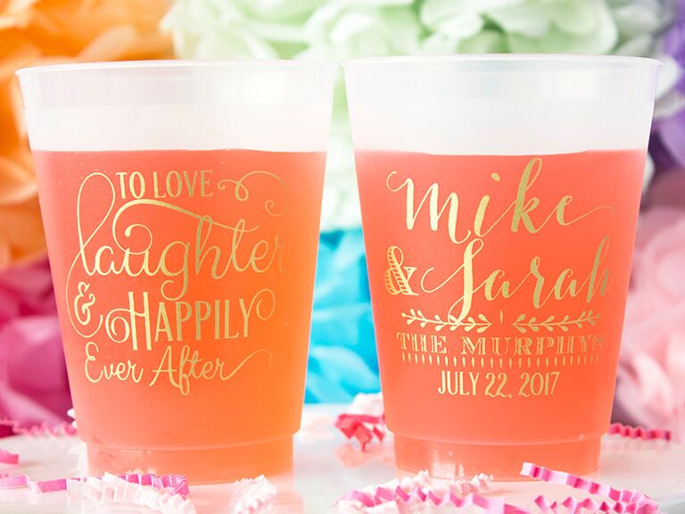 etsy disney wedding favors shatterproof glasses