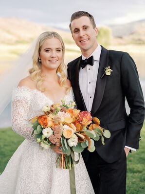 Couple Portraits at Rustic Fall Wedding in Aspen, Colorado