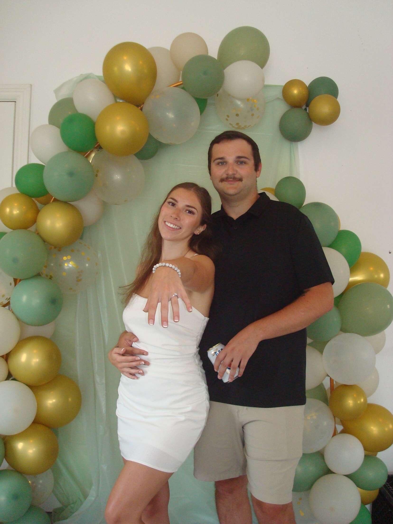 A few months after the proposal, we celebrated our engagement with a small party surrounded by close friends and family. 