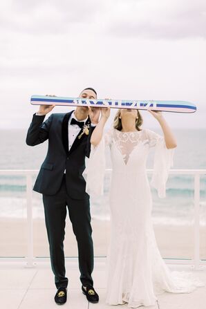 Couple Doing Shot-Ski at Wave Resort in Long Branch, New Jersey
