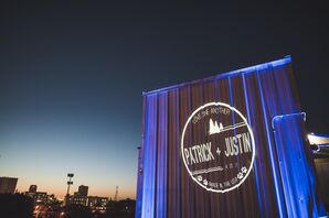 Custom Projection with Personalized Logo and Uplighting