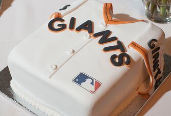 MLB jersey shaped groom's cake. 