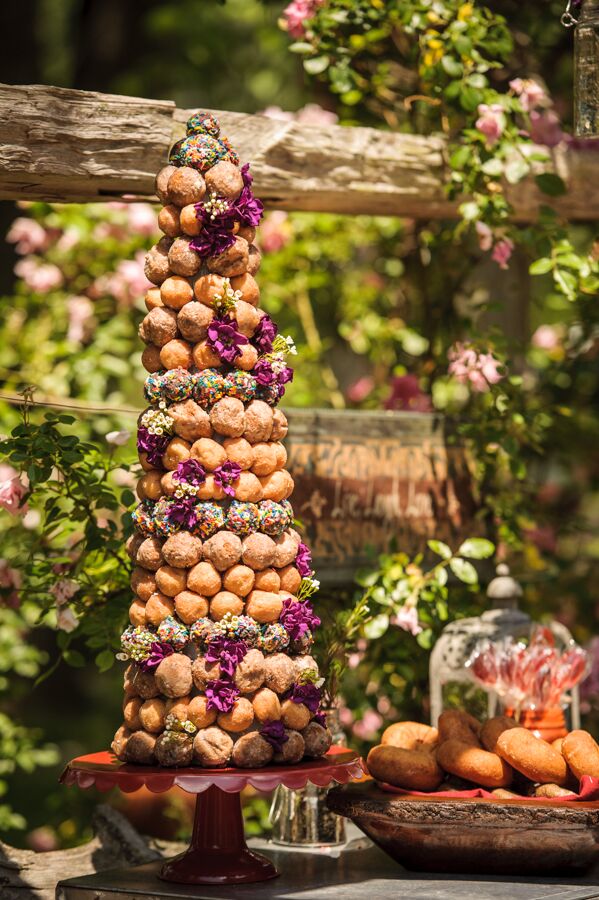 Whimsical Donut Dessert Tower