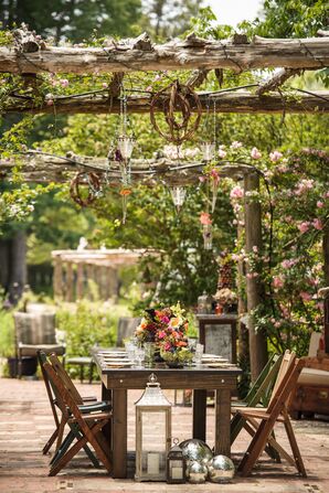 Intimate Garden Wedding Reception