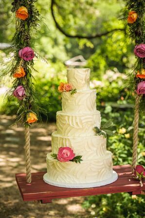 Rustic Five-Tier Wedding Cake