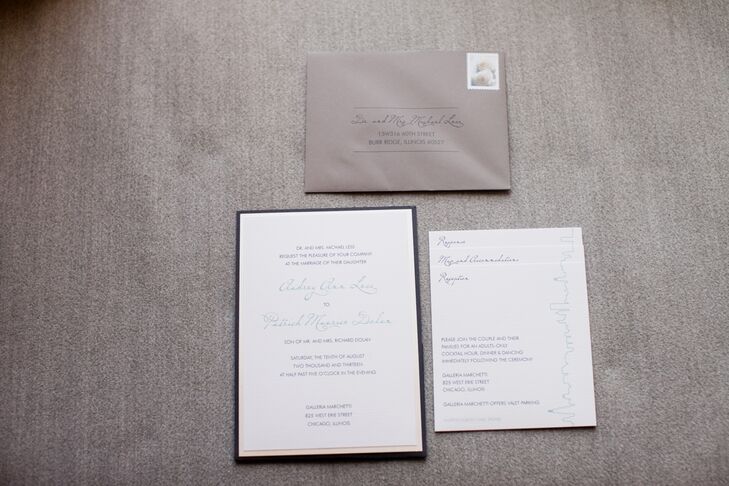 Simple Gray and White Wedding Invitations