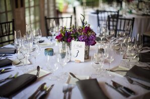 Simple Gray and White Table Number