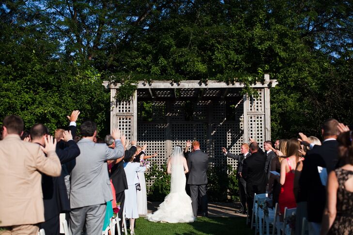 Patrick and Audrey's outdoor wedding at Galleria Marchetti tied in perfectly with their "French flower market" and "Colorado" inspired wedding.