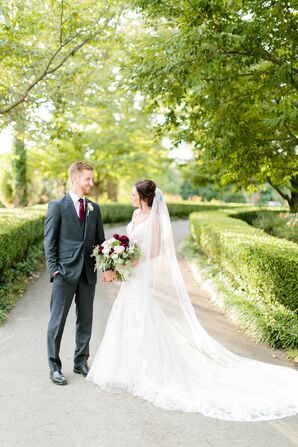 Bride and Groom at Haseltine Estate