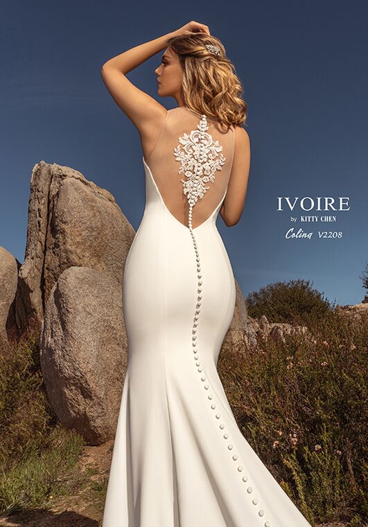 IVOIRE by KITTY CHEN COLINA, V2208 Sheath Wedding Dress - 3