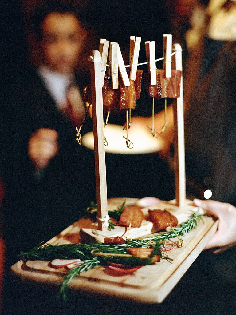 Ideas for gourmet wedding reception appetizers and food
