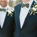 Green Striped Groomsmen Bow Ties