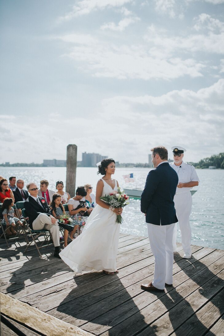 Josephine Cook (31 and a nonprofit executive director) and Justin Roberts (29 and an architect) both grew up in Lake Charlevoix in northern Michigan, 
