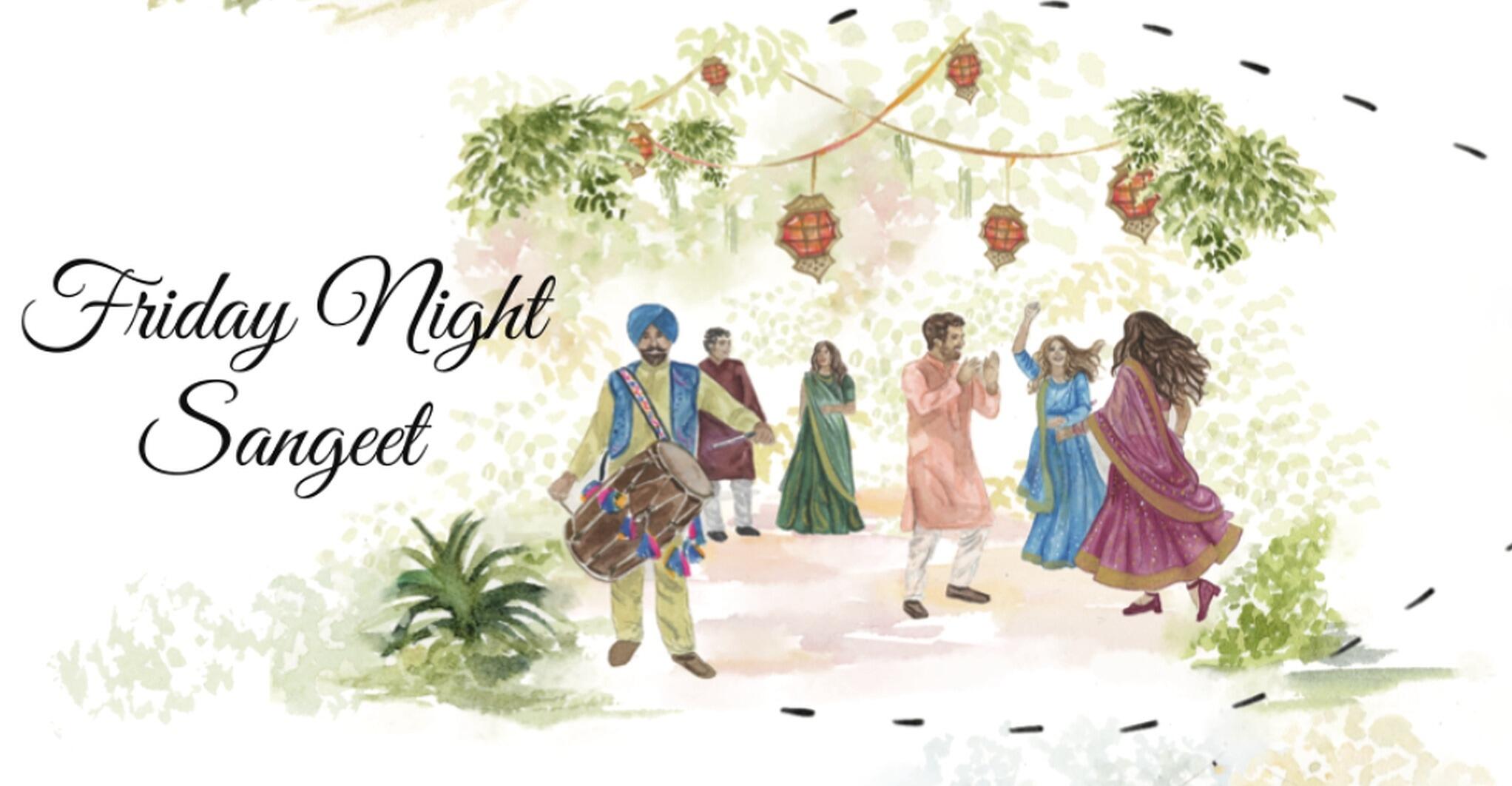 For the Sangeet, we kindly require guests to wear Indian attire to fully embrace the celebration! Bright colors and festive styles are encouraged.

Additional information on sourcing Indian attire is below.