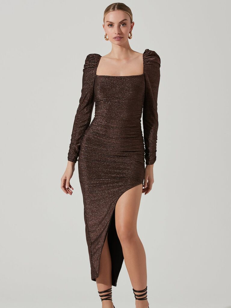 Metallic midi dress from ASTR The Label