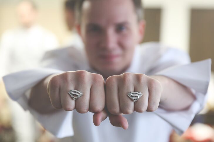 Whimsical Silver Superman Cufflinks