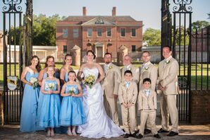 Carolina Blue and Beige Bridal Party
