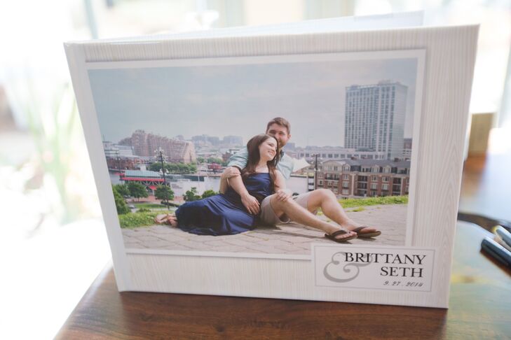 The wedding invitations were designed by Birch and River via Etsy and printed on walnut wood veneer by Cards of Wood, a company based out of Michigan.