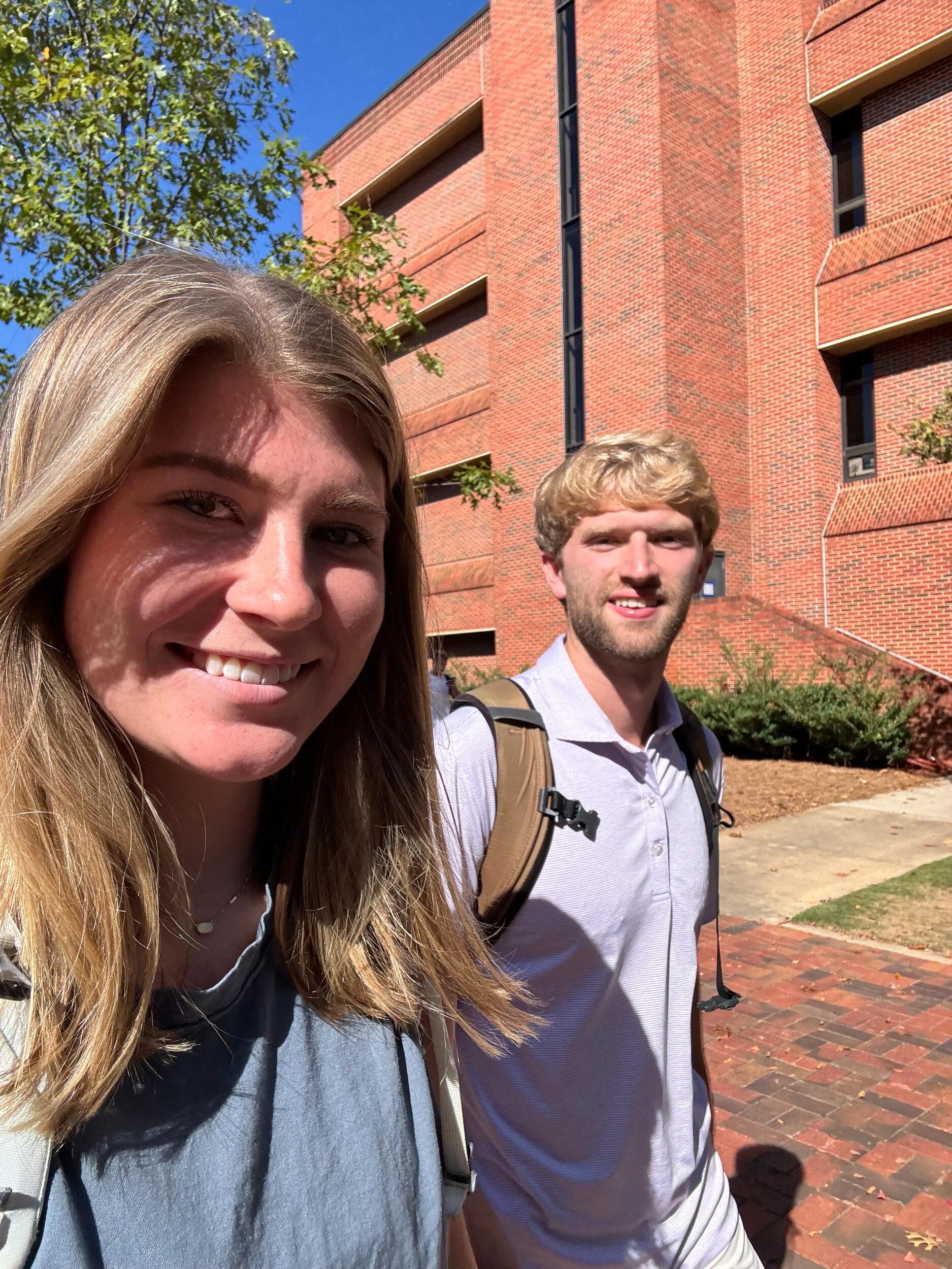 Randomly running into each other on campus always made our day! 