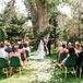 Outdoor Minimony in Colorado with Velvet Chairs
