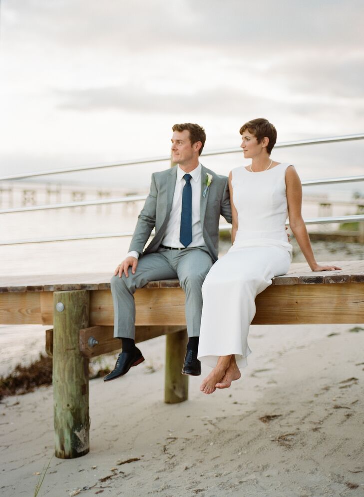 Coastal Couple in Simple Yet Elegant Attire