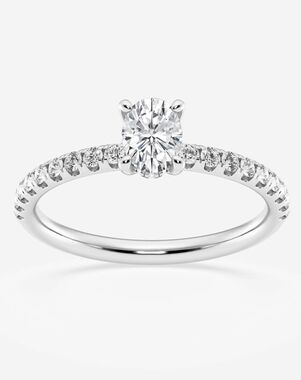Grown Brilliance Oval Cut Engagement Ring
