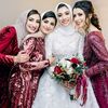 A Romantic Burgundy-and-White Wedding at the Durham Convention Center in North Carolina